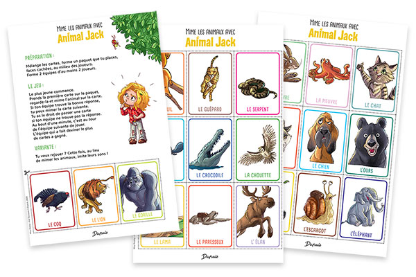 Jeu de Mimes - Les animaux de - Editions Flammarion Jeunesse