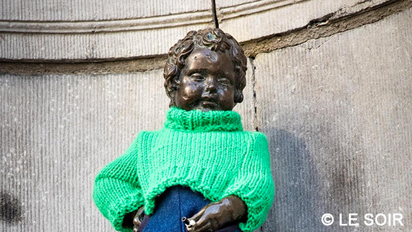 Manneken Pis porte le costume de Gaston Lagaffe !