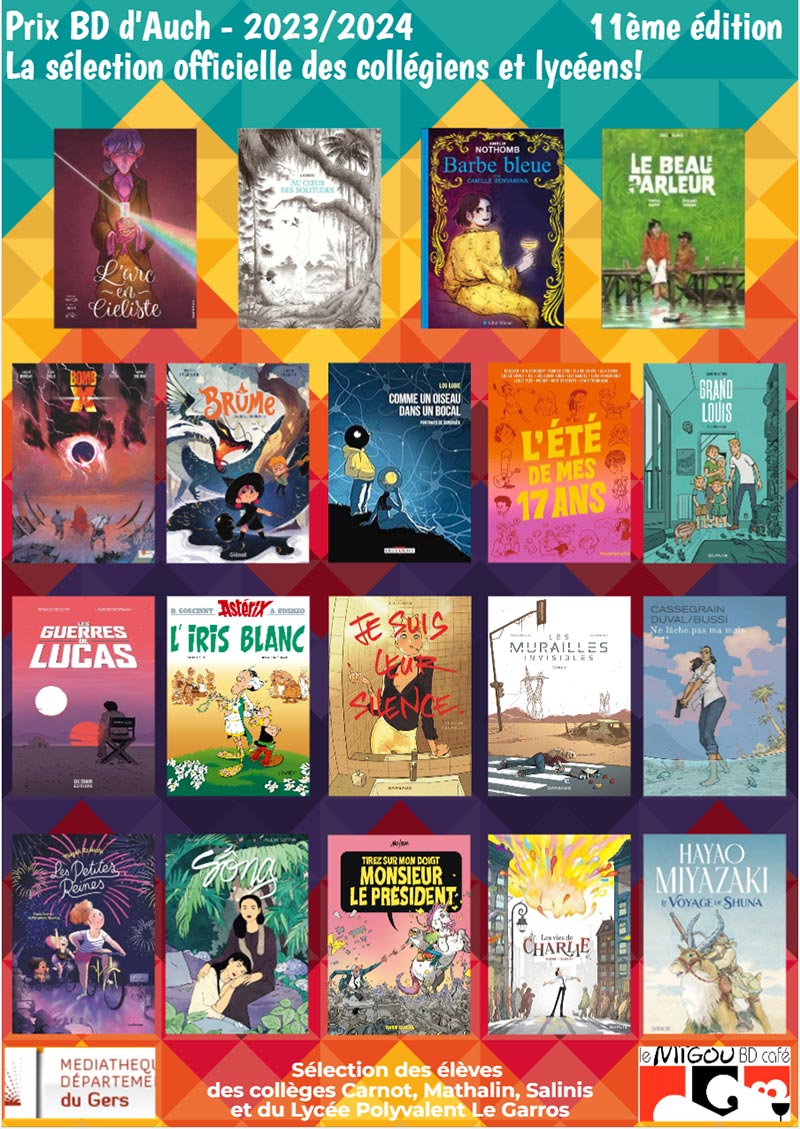 Trois titres en lice pour le Prix BD des élèves d'Auch
