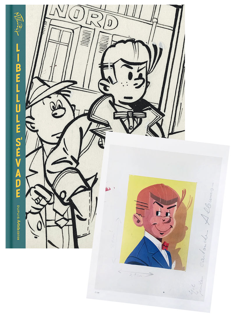 Libellule s'évade + ex-libris grand format